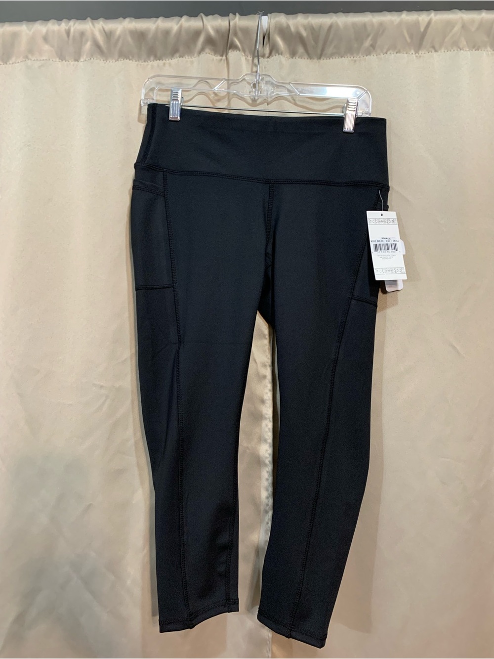 Beverly Hills Polo Club Black High-Waist Performance Leggings with Pockets #35/1